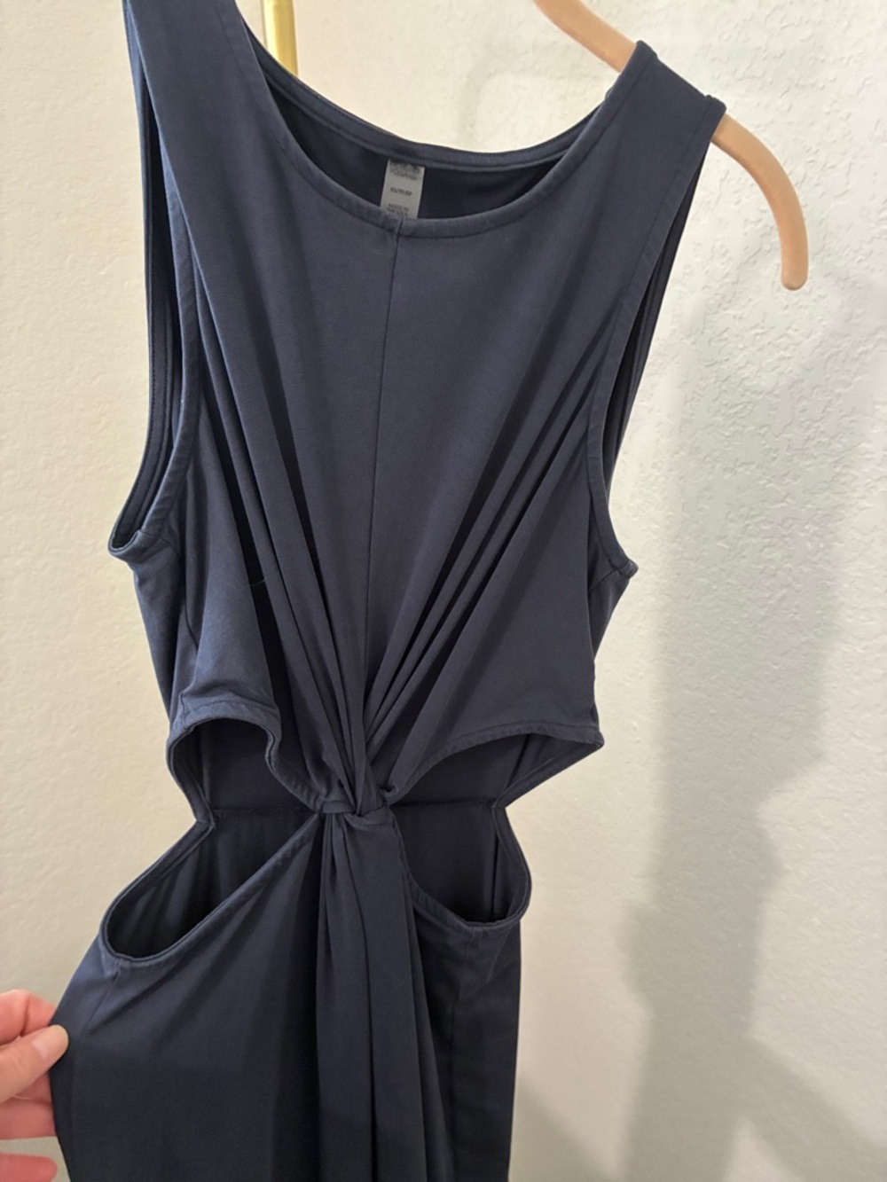 Beyond Yoga Navy Twist-yFront Midi Dress - Picture 2 of 5